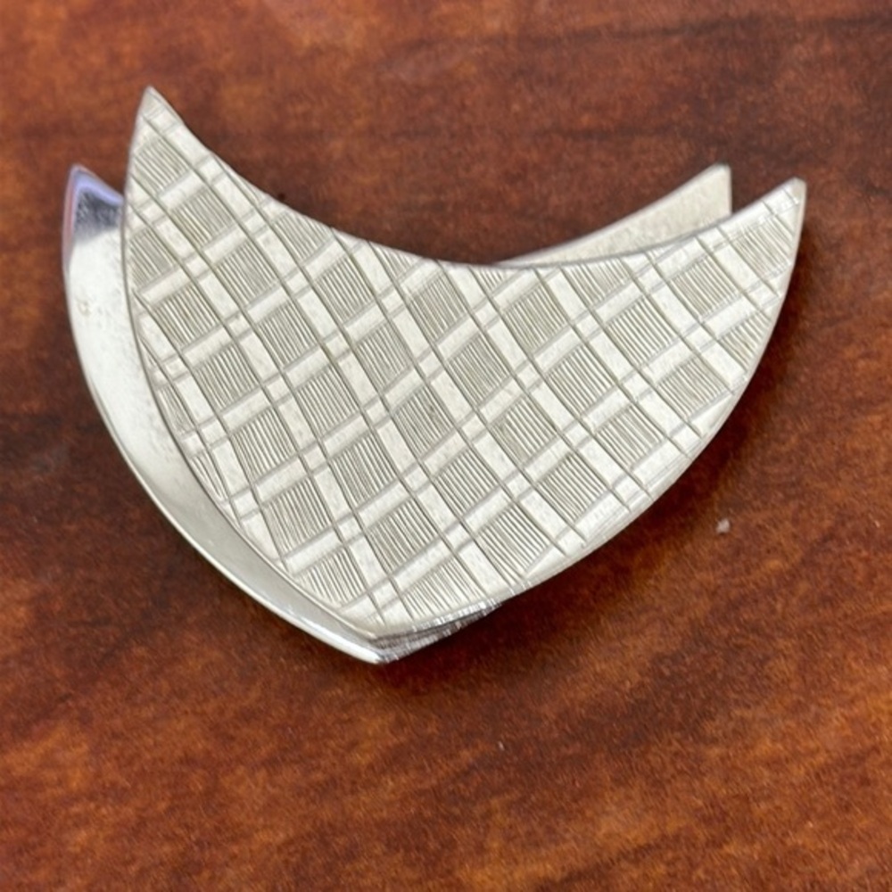 Vintage Emmons signed silver tone brooch 2”